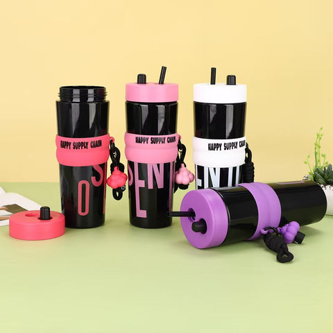Plastic Water Bottle with Chug Lid and Carry Handle – Reusable BPA-Free Hydration Bottle for Daily Use – Bottle for Gym,School,Travel, Office and Outdoor Hydration Needs
