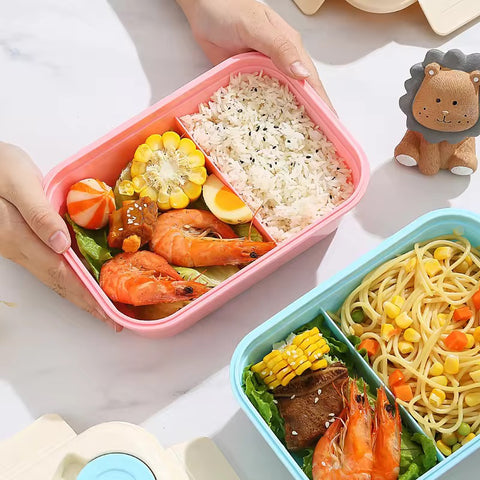 Stylish Lunch Box Set - Food Storage Leakproof with Spoon and Bottle(Cup)| Plastic Insulated Tiffin Box | Ideal for School, Office, Picnic