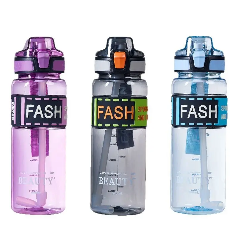 Transparent Motivational Water Bottles with Leak proof & break-proof | Best Usage for Office/School/College/Gym/Travel Bottle | Fitness Sports Bottle