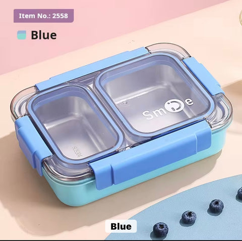 PU Insulated Lunch Box | Inner Stainless Steel Compartment | & | Leakproof Plastic Lunch Box Compartments Stylish Food Container with Secure Lid