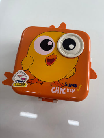 Super Chicken Lunch Box –Plastic Tiffin for School with Spoon, BPA-Free | Leak-Resistant Bento Box | Ideal for School, Picnic, Office & Outdoor