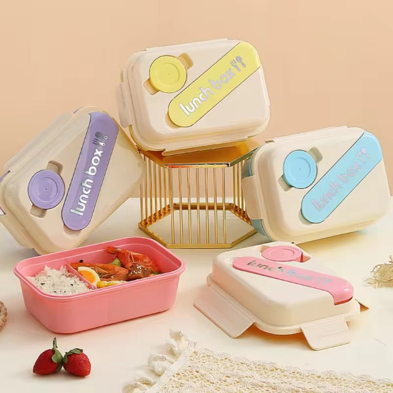 Stylish Lunch Box Set - Food Storage Leakproof with Spoon and Bottle(Cup)| Plastic Insulated Tiffin Box | Ideal for School, Office, Picnic