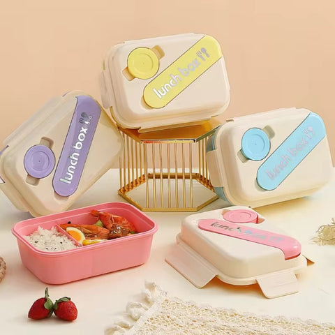 Stylish Lunch Box Set - Food Storage Leakproof with Spoon and Bottle(Cup)| Plastic Insulated Tiffin Box | Ideal for School, Office, Picnic
