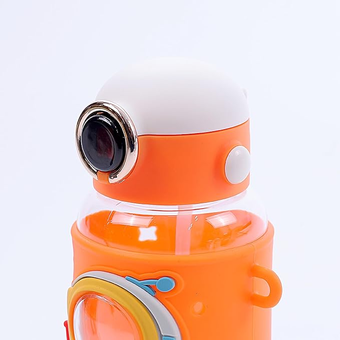 Space Theme Vibrant Kids Bottle - Cute Design with Handle | Stylish & Attractive | Perfect for School and Travel (Pink)