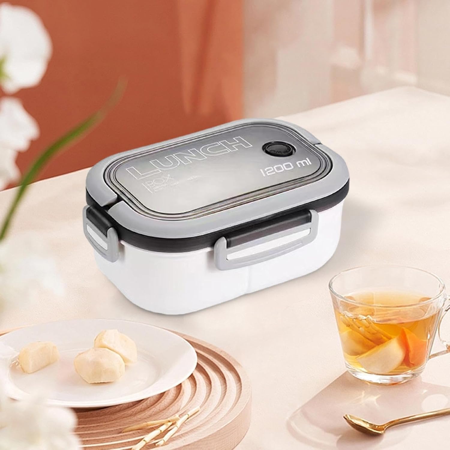 Stylish Design Lunch Box - Bento Box with Utensils Leakproof Food Storage Container for School, Work,Office