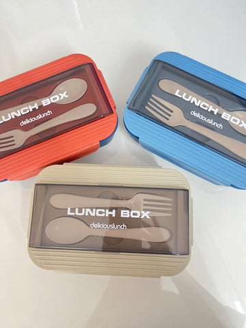 Premium Leak-Proof Lunch Box with Utensils | Durable, Compact & Easy to Clean – Perfect for School, Office & Travel
