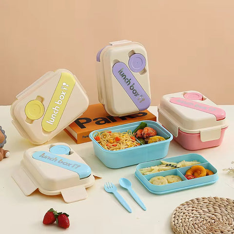 Stylish Lunch Box Set - Food Storage Leakproof with Spoon and Bottle(Cup)| Plastic Insulated Tiffin Box | Ideal for School, Office, Picnic