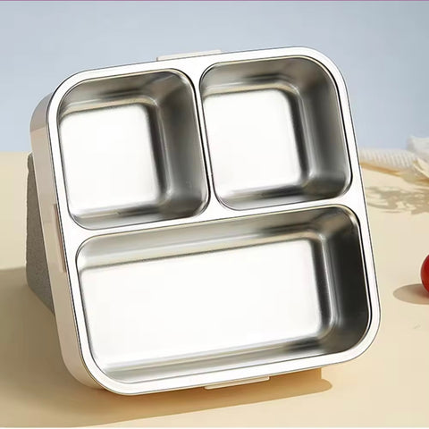 Elephant School Children Bento Lunch Box Cute Cartoon Printing| Super Elephant Lunch Box 2 Layer Stainless Steel Lunch Box|BPA Free Ideal for Kids