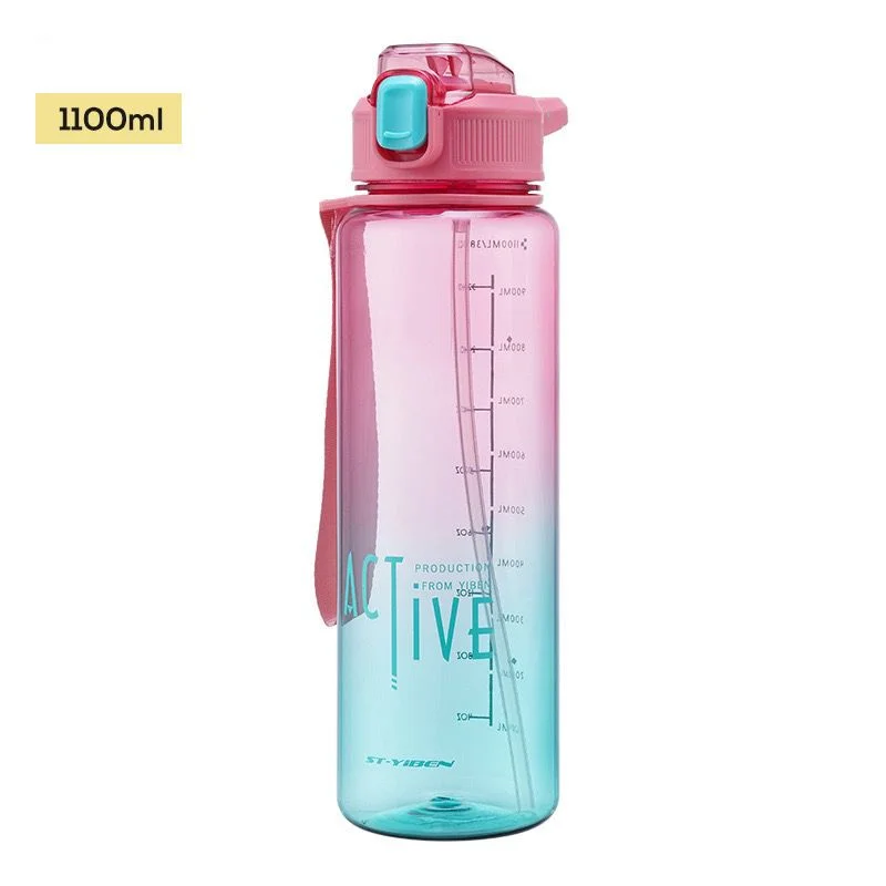Stylish & Unique Transparent Water Bottle with Flip Top Sipper – Ideal for School, Office| Compact, Trendy & Reusable (Blue)