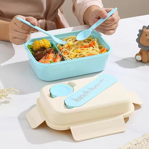 Stylish Lunch Box Set - Food Storage Leakproof with Spoon and Bottle(Cup)| Plastic Insulated Tiffin Box | Ideal for School, Office, Picnic