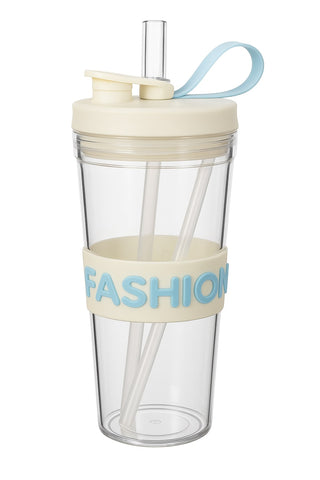Fashion Water Bottle - Leak Proof,Non-Toxic Transparent Water Bottle For Office, Gym, School, College, Home (Purple)