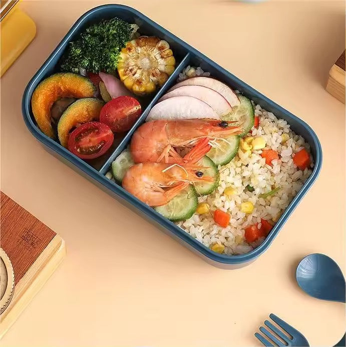 Leakproof Camera Style Bento Lunch Box- Food Container with Spoon and Fork,Portable Microwave Safe and Stylish for Work School Picnic Outdoor