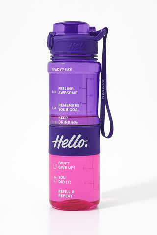 Stylish Water Bottle with Secure Lock, ML Marking & Motivational Phrases for Daily Water Intake – BPA-Free, Leakproof & Ideal for Gym, Workout, Travel, School & Office Use (Green)