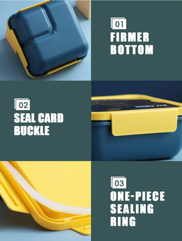 Classy Leakproof Lunch Box with 2 Compartment Design and Cutlery Set for Adults, Kids