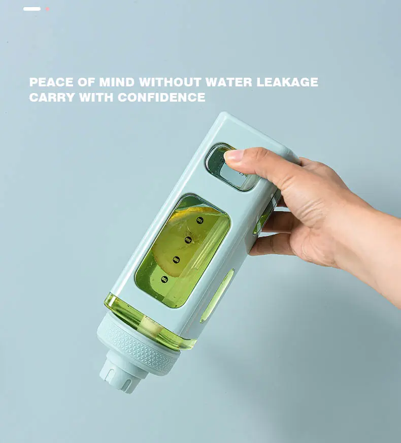 Stylish & Cute Transparent Water Bottle with Flip Top Sipper – Ideal for Ofiice,Traval, School| Compact, Trendy & Reusable (Green)