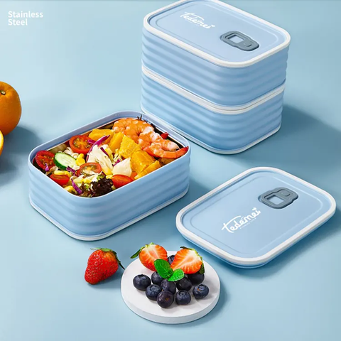Stylish Stainless Steel Lunch Box for Adults & Kids | Leakproof Bento Box with Inner Tray | Reusable, BPA-Free Food Storage Container