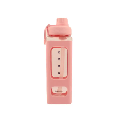 Stylish & Cute Transparent Water Bottle with Flip Top Sipper – Ideal for Ofiice,Traval, School| Compact, Trendy & Reusable (Green)