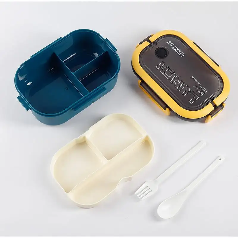 Stylish Design Lunch Box - Bento Box with Utensils Leakproof Food Storage Container for School, Work,Office