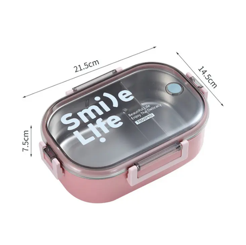Lunch Box with Stainless Steel Interior and Vacuum Insulated Leak-Proof Lid – BPA-Free Material for Hot and Cold Meals – Ideal for School,Office,Travel and Picnics