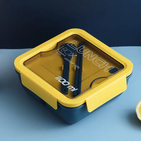 Classy Leakproof Lunch Box with 2 Compartment Design and Cutlery Set for Adults, Kids