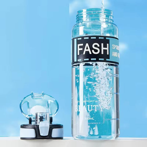 Transparent Motivational Water Bottles with Leak proof & break-proof | Best Usage for Office/School/College/Gym/Travel Bottle | Fitness Sports Bottle