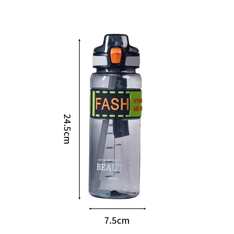 Transparent Motivational Water Bottles with Leak proof & break-proof | Best Usage for Office/School/College/Gym/Travel Bottle | Fitness Sports Bottle
