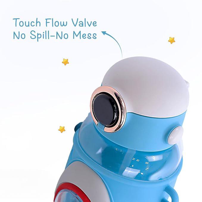 Space Theme Vibrant Kids Bottle - Cute Design with Handle | Stylish & Attractive | Perfect for School and Travel (Pink)