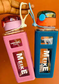 Kawaii Water Bottle with Straw -Square Design, Plastic Portable Leakproof Sport Bottle for Girls,Boys |Aesthetic for School,Gym, Picnic, Travel, Daily Hydration